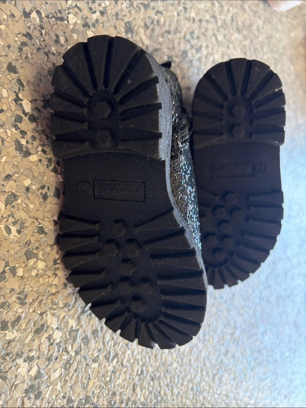 Carter's Black Glitter Chelsea Boots for Kids